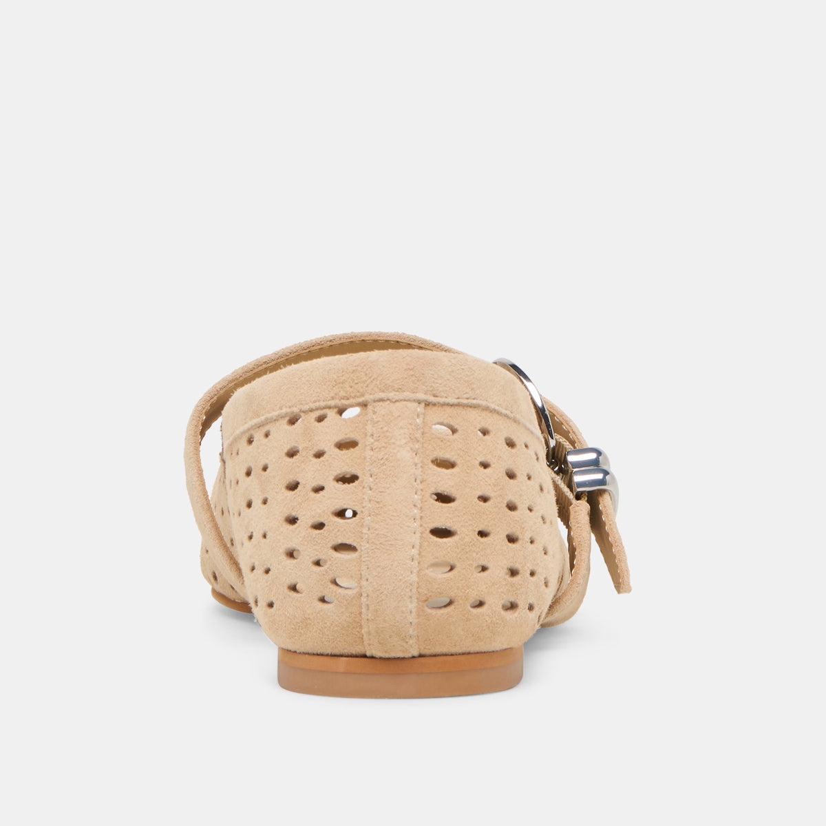 Mikel Camel Perforated Suede Ballet Flats | Dolce Vita