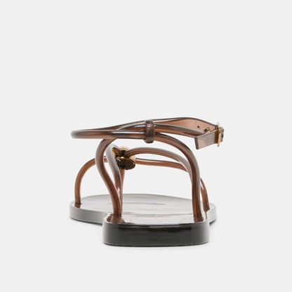 Kenley Vinyl Chocolate Jelly Sandals | Dolce Vita
