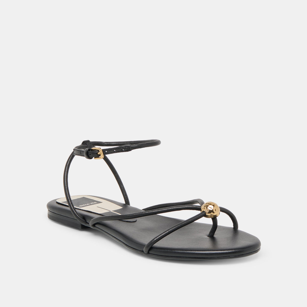 Kenley Black Leather Sandals | Dolce Vita