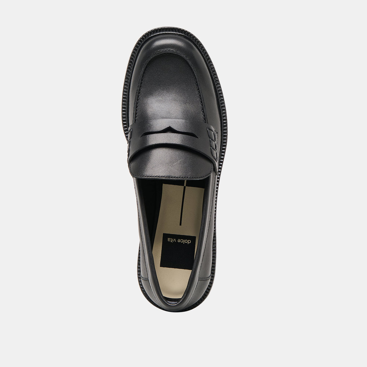 Tiggy Black Leather Loafers | Dolce Vita
