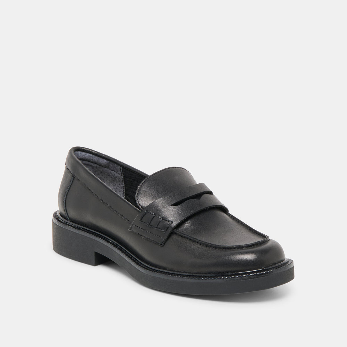 Tiggy Black Leather Loafers | Dolce Vita