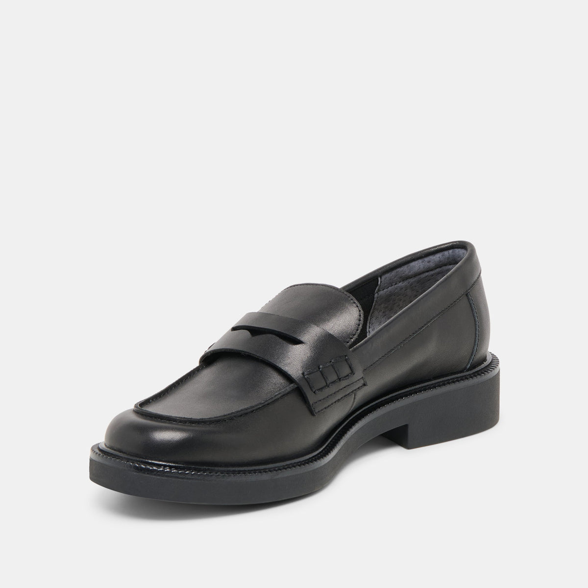 Tiggy Black Leather Loafers | Dolce Vita