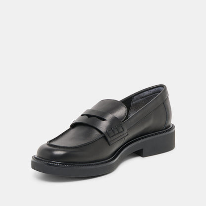 Tiggy Black Leather Loafers | Dolce Vita