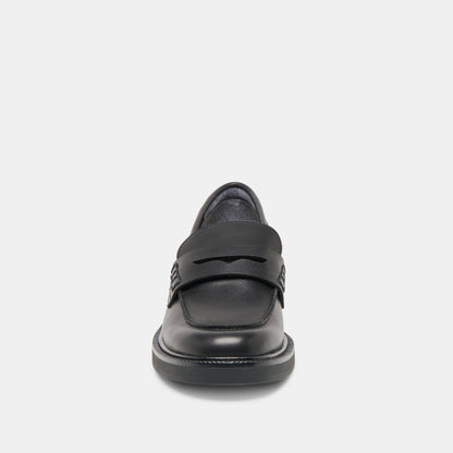 Tiggy Black Leather Loafers | Dolce Vita