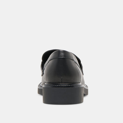 Tiggy Black Leather Loafers | Dolce Vita