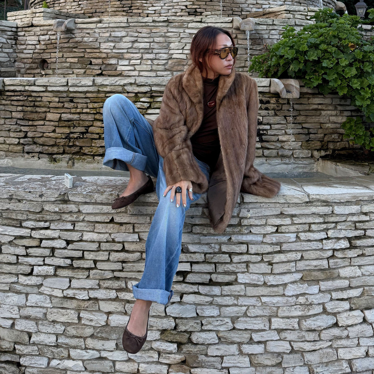 Ritla Dk Brown Suede Ballet Flats | Dolce Vita