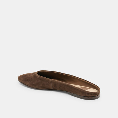 Eila Dk Brown Suede Flats | Dolce Vita