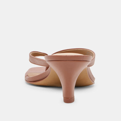 Ramia Cognac Leather Heels | Dolce Vita