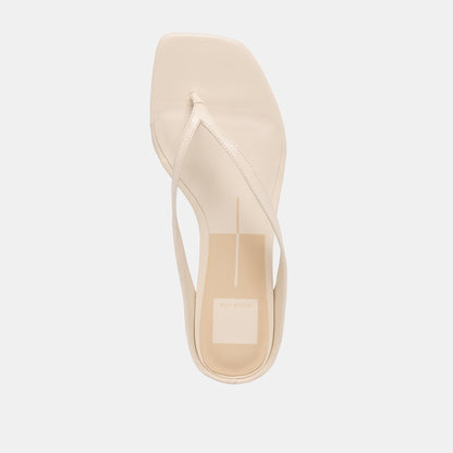 GIZEL Bone Leather Thong Square-Toe Sandals | Dolce Vita
