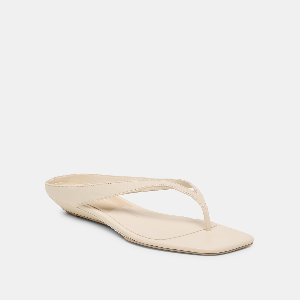 GIZEL Bone Leather Thong Square-Toe Sandals | Dolce Vita