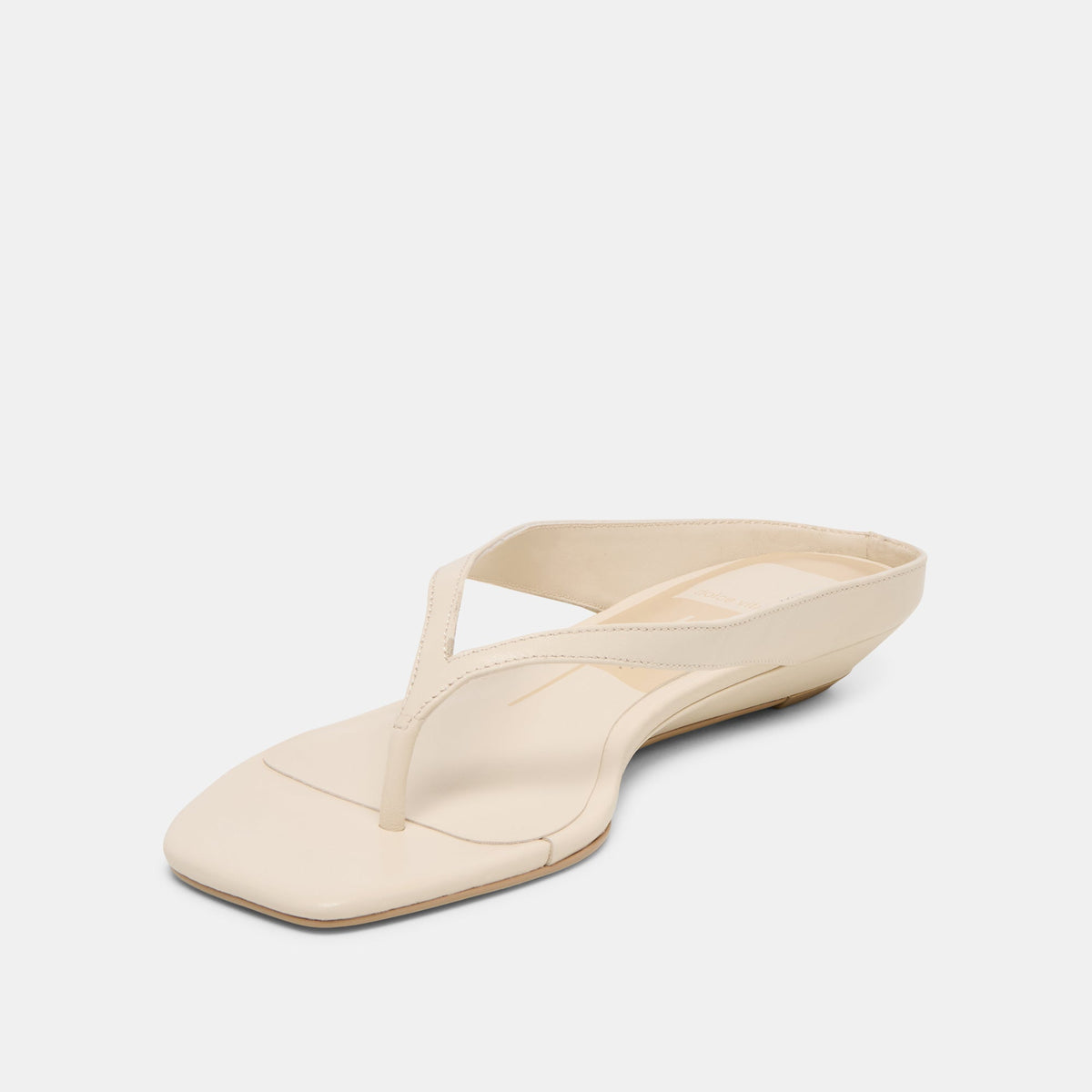GIZEL Bone Leather Thong Square-Toe Sandals | Dolce Vita