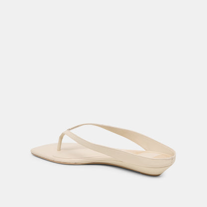 GIZEL Bone Leather Thong Square-Toe Sandals | Dolce Vita