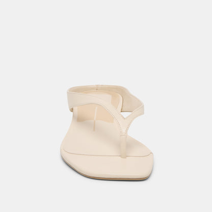 GIZEL Bone Leather Thong Square-Toe Sandals | Dolce Vita