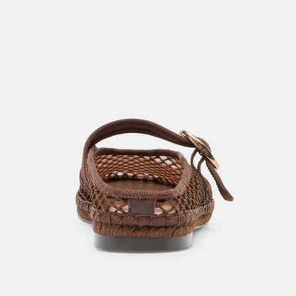 Milie Chocolate Woven Mesh Flats | Dolce Vita
