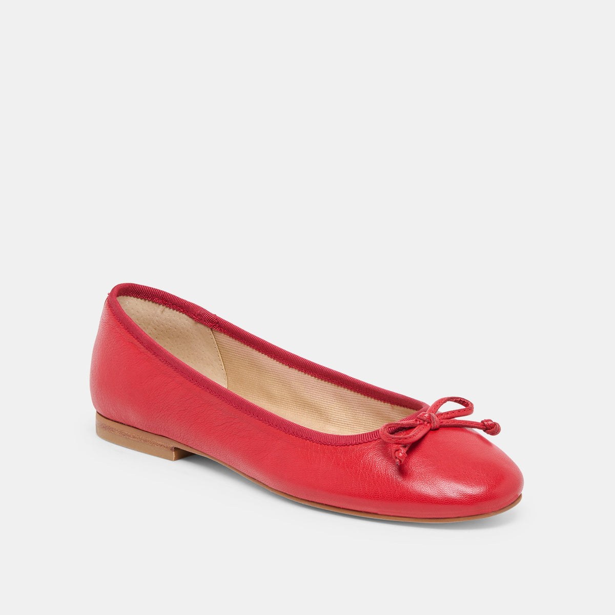 Ritla Cherry Leather Ballet Flats | Dolce Vita