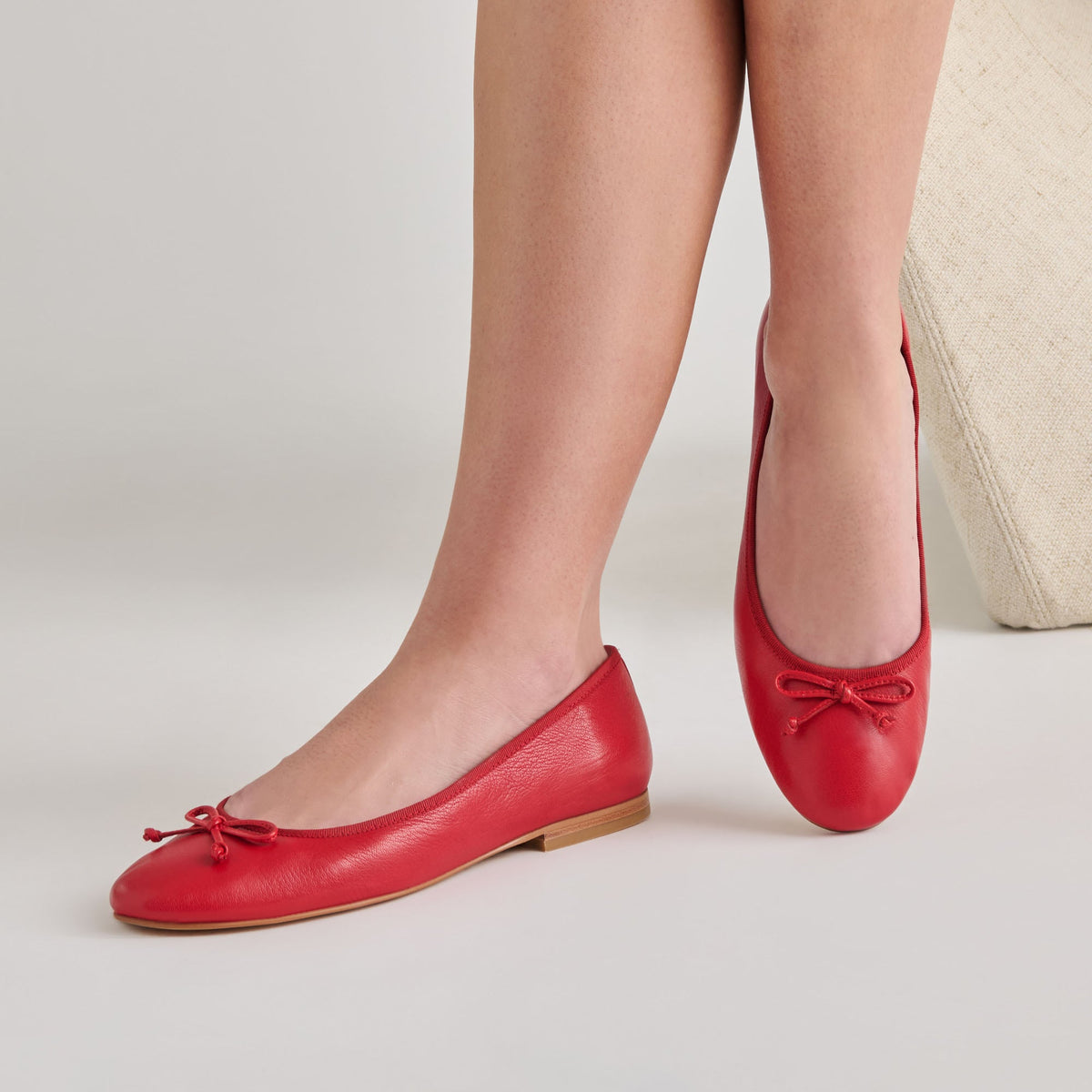 Ritla Cherry Leather Ballet Flats | Dolce Vita