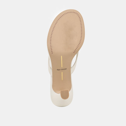 Daksie Lace True White Leather Heels | Dolce Vita