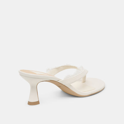 Daksie Lace True White Leather Heels | Dolce Vita