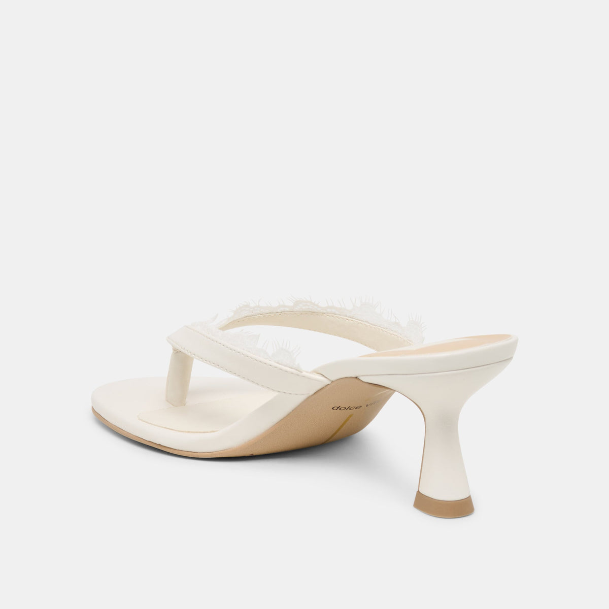 Daksie Lace True White Leather Heels | Dolce Vita