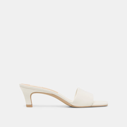 Rexa True White Leather Heels | Dolce Vita