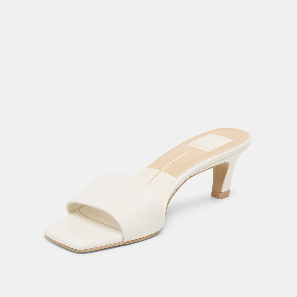 Rexa True White Leather Heels | Dolce Vita