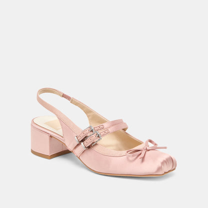 Loris Blush Satin Heels | Dolce Vita