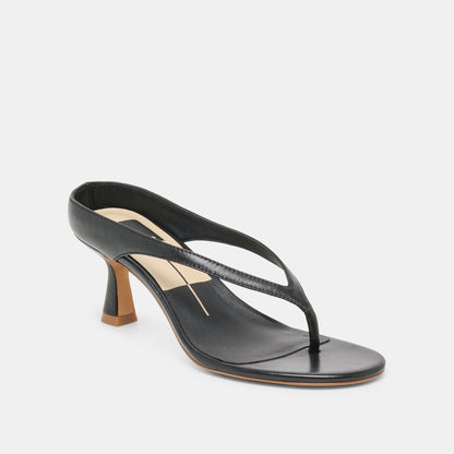 Doreen Black Leather Heels | Dolce Vita