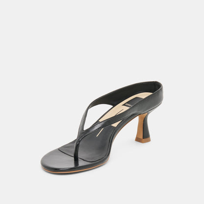 Doreen Black Leather Heels | Dolce Vita