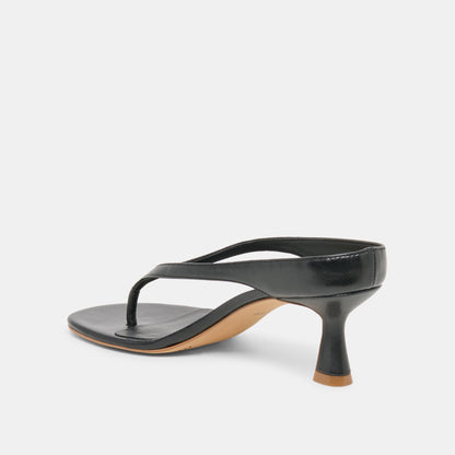 Doreen Black Leather Heels | Dolce Vita