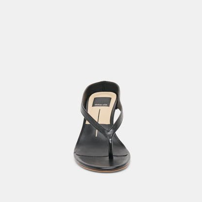 Doreen Black Leather Heels | Dolce Vita