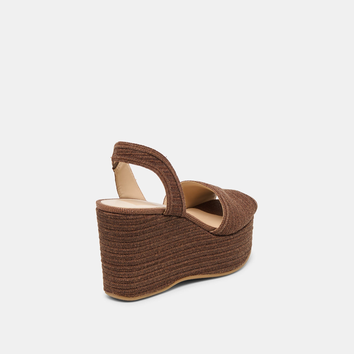 Akera Cocoa Raffia Wedges | Dolce Vita