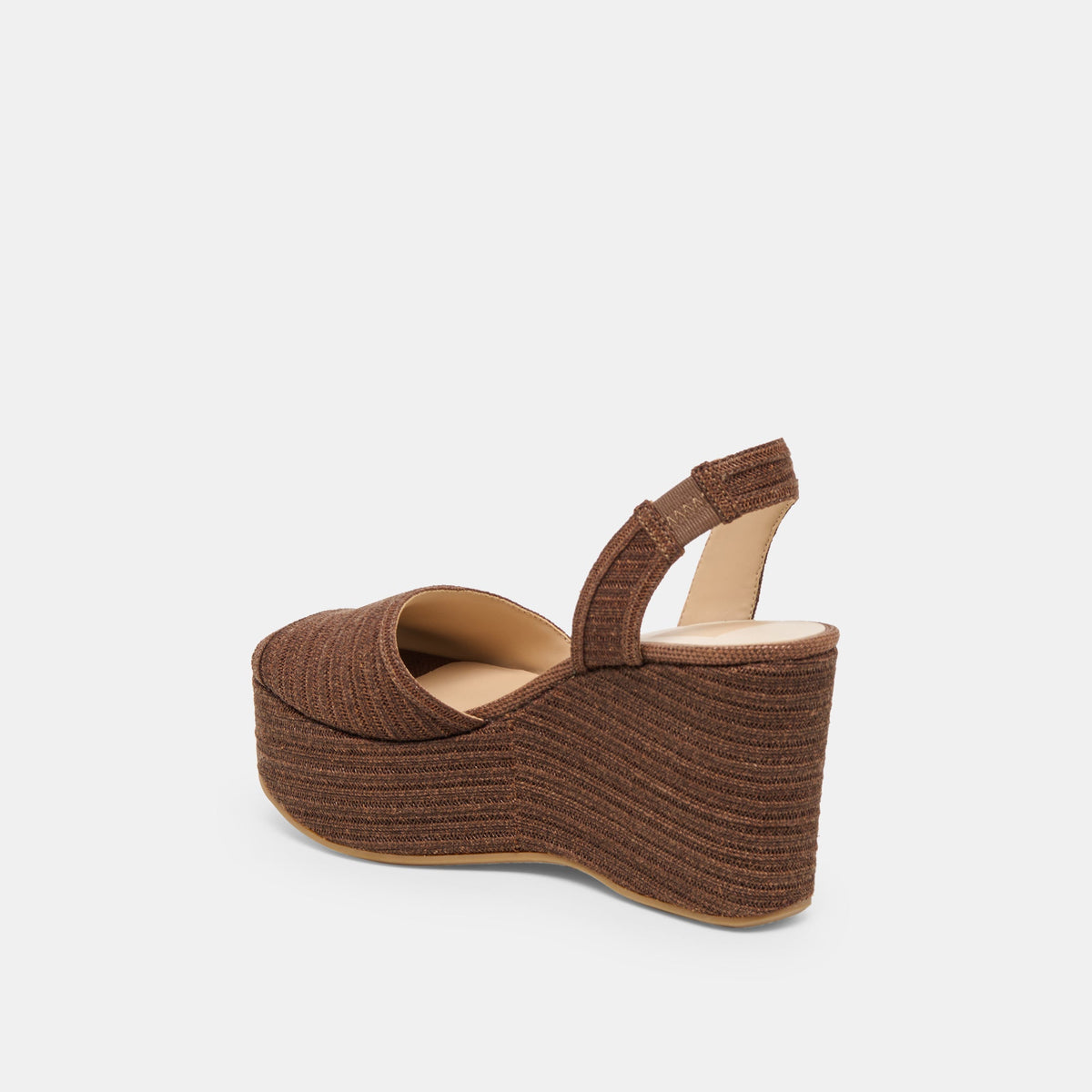 Akera Cocoa Raffia Wedges | Dolce Vita