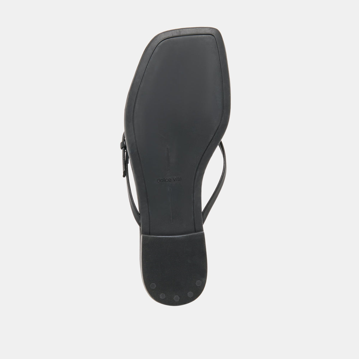 MALTA Black Leather Buckle Flip-Flop Sandals | Dolce Vita