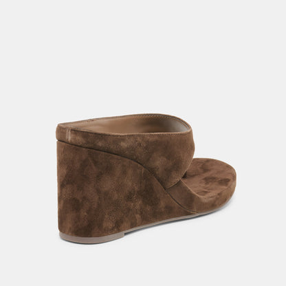 Hinna Dk Brown Suede Wedges | Dolce Vita
