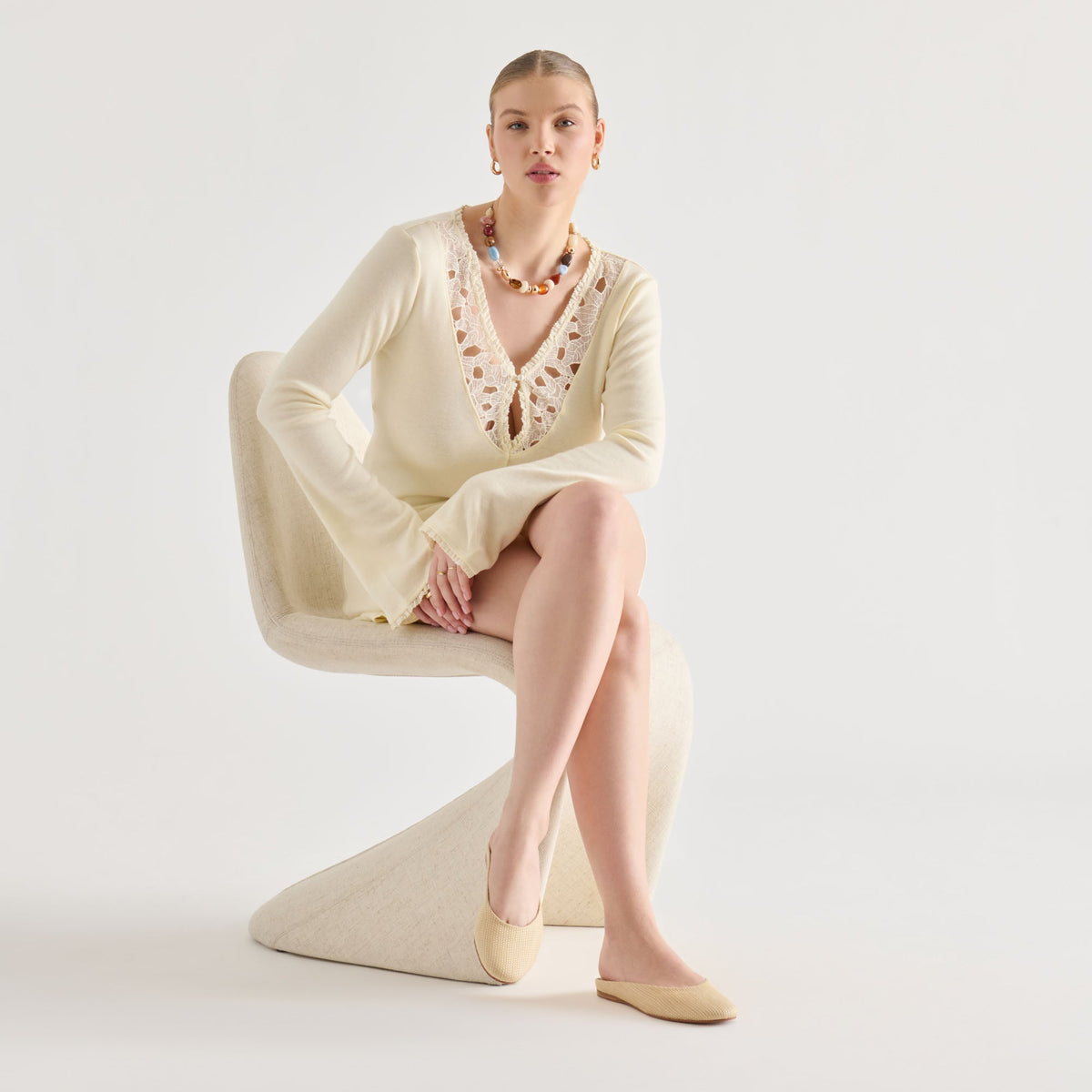 Eila Lt Natural Raffia Flats | Dolce Vita