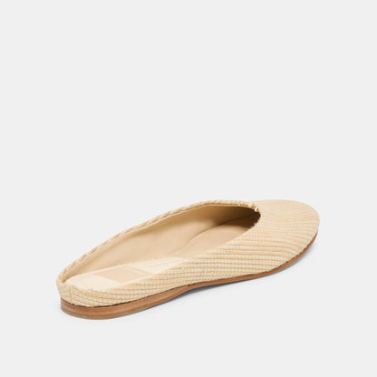 Eila Lt Natural Raffia Flats | Dolce Vita