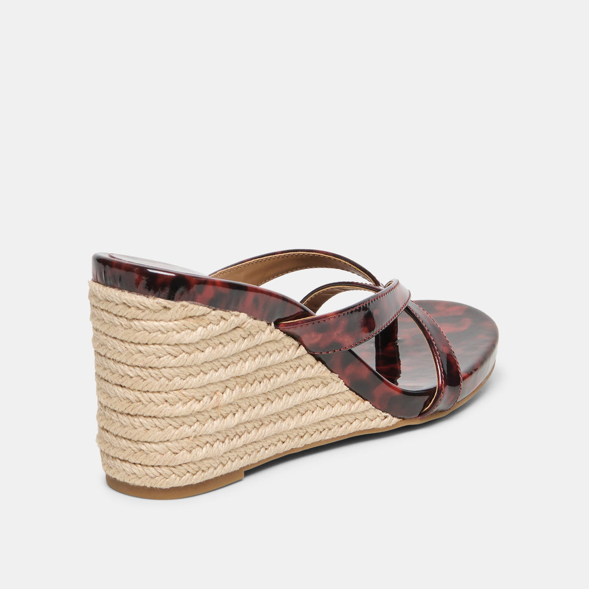 Helan Espadrille Tortoise Patent Leather Wedges | Dolce Vita