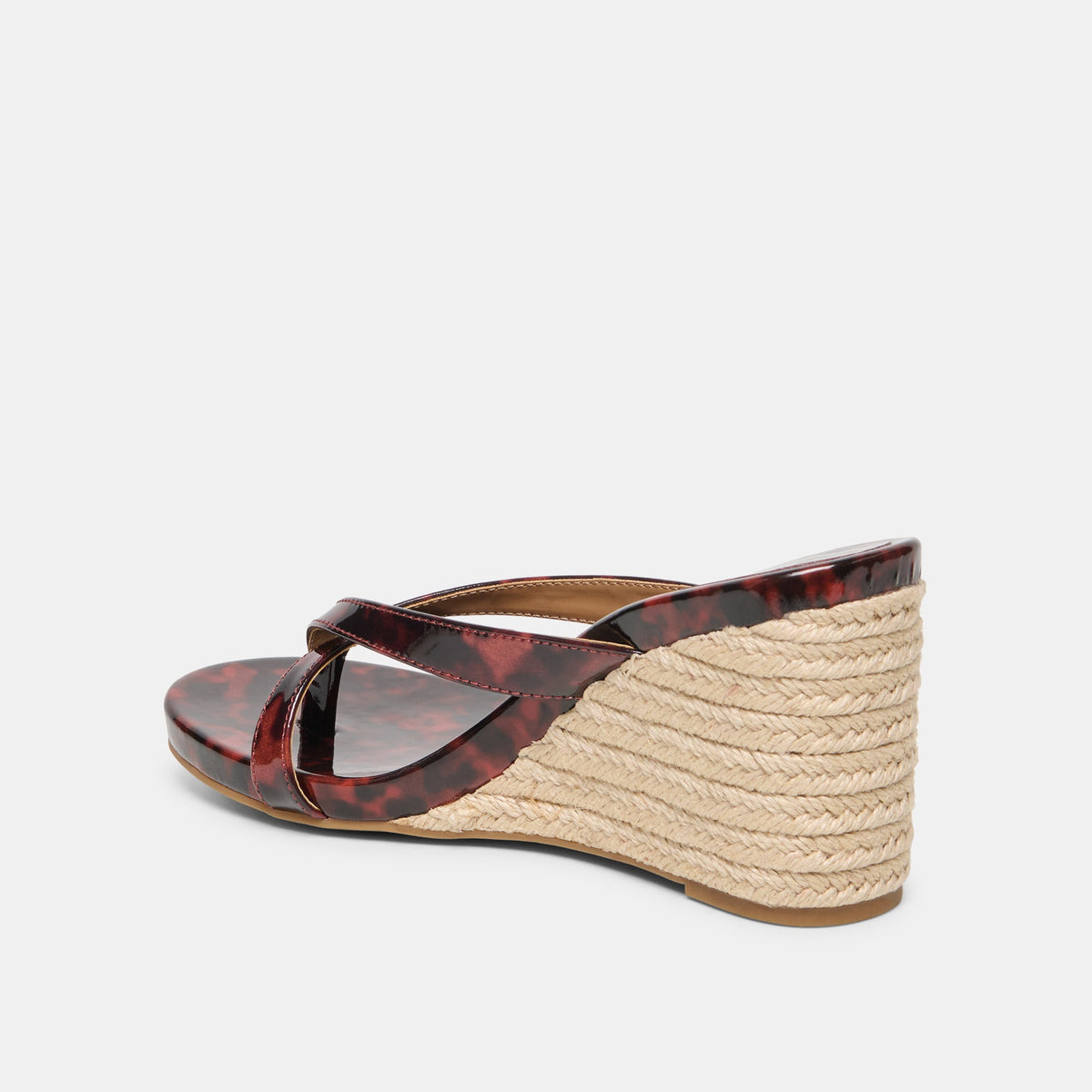 Helan Espadrille Tortoise Patent Leather Wedges | Dolce Vita