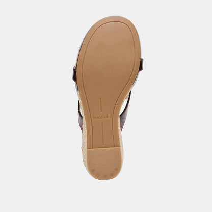 Helan Espadrille Tortoise Patent Leather Wedges | Dolce Vita