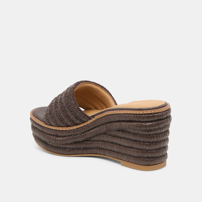 Throne Chocolate Raffia Wedges | Dolce Vita