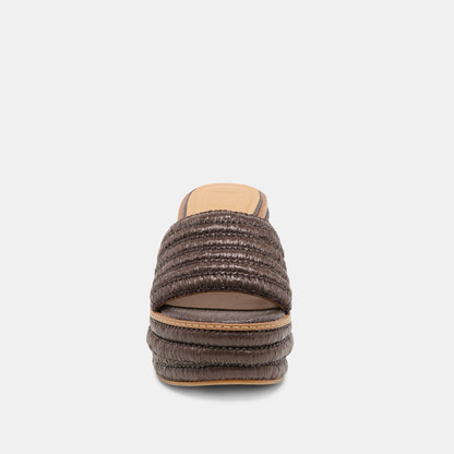 Throne Chocolate Raffia Wedges | Dolce Vita