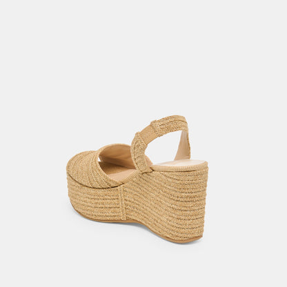 Akera Natural Raffia Wedges | Dolce Vita
