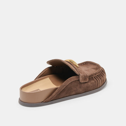 Jodero Dk Brown Suede Flats | Dolce Vita