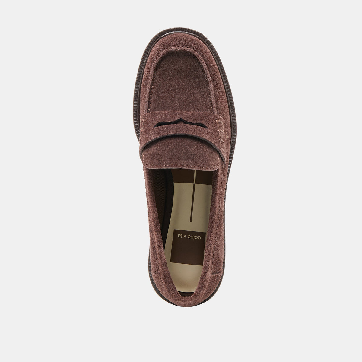 Tiggy Mahogany Suede Loafers | Dolce Vita