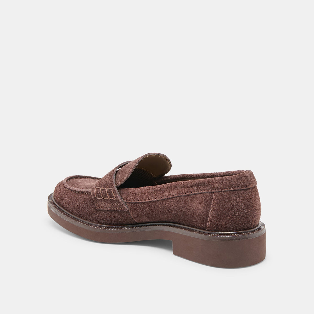 Tiggy Mahogany Suede Loafers | Dolce Vita