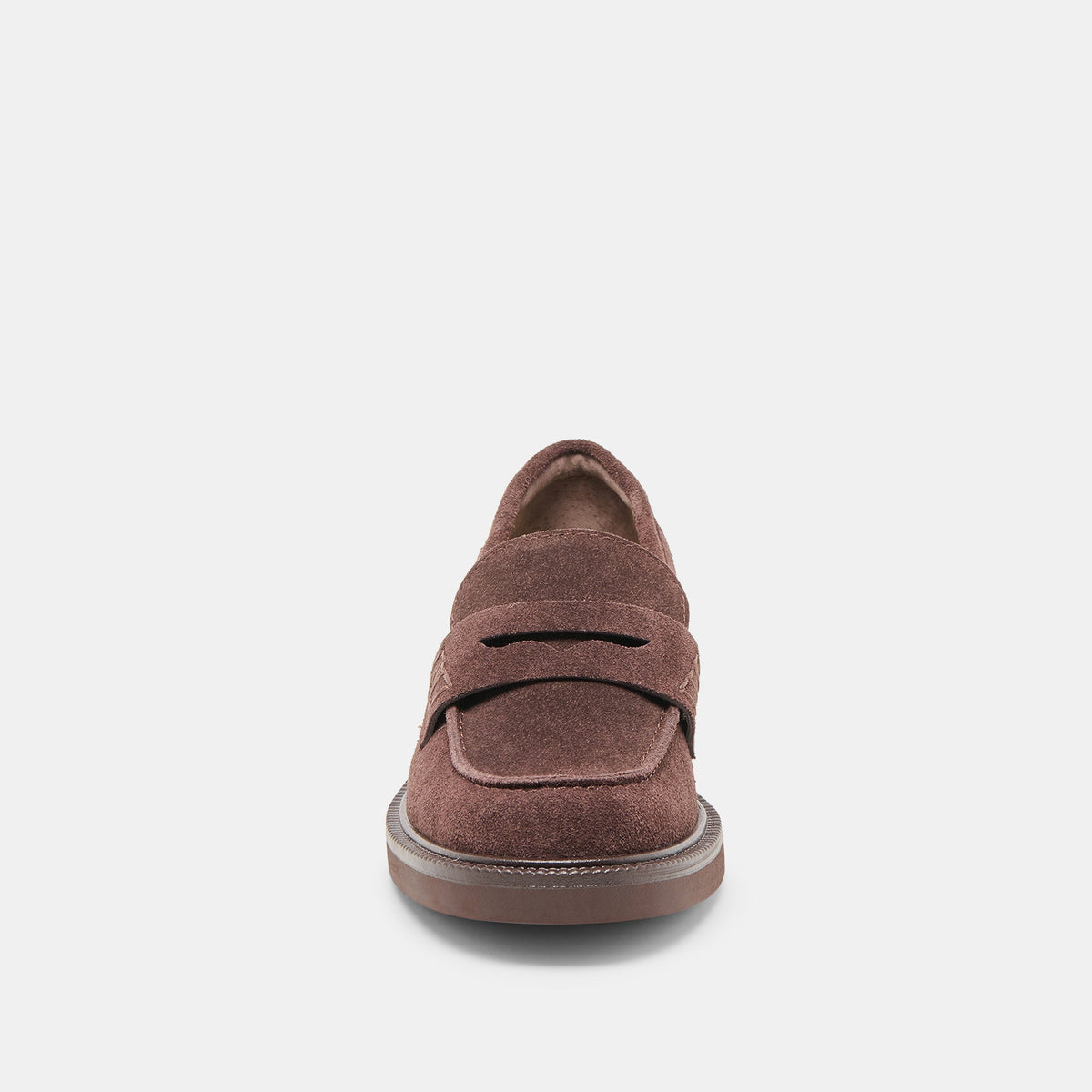 Tiggy Mahogany Suede Loafers | Dolce Vita