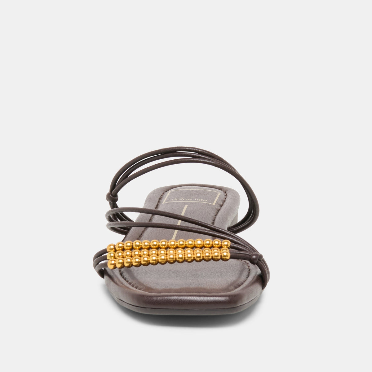 LYNDEE BEAD Espresso Stella Strappy Open-Toe Sandals | Dolce Vita