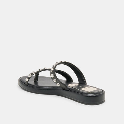 Amary Stud Black Leather Sandals | Dolce Vita