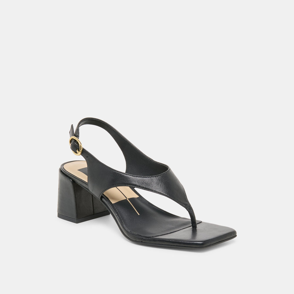 Yves Black Leather Heels | Dolce Vita