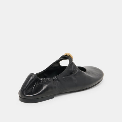 Cornel Black Leather Flats | Dolce Vita